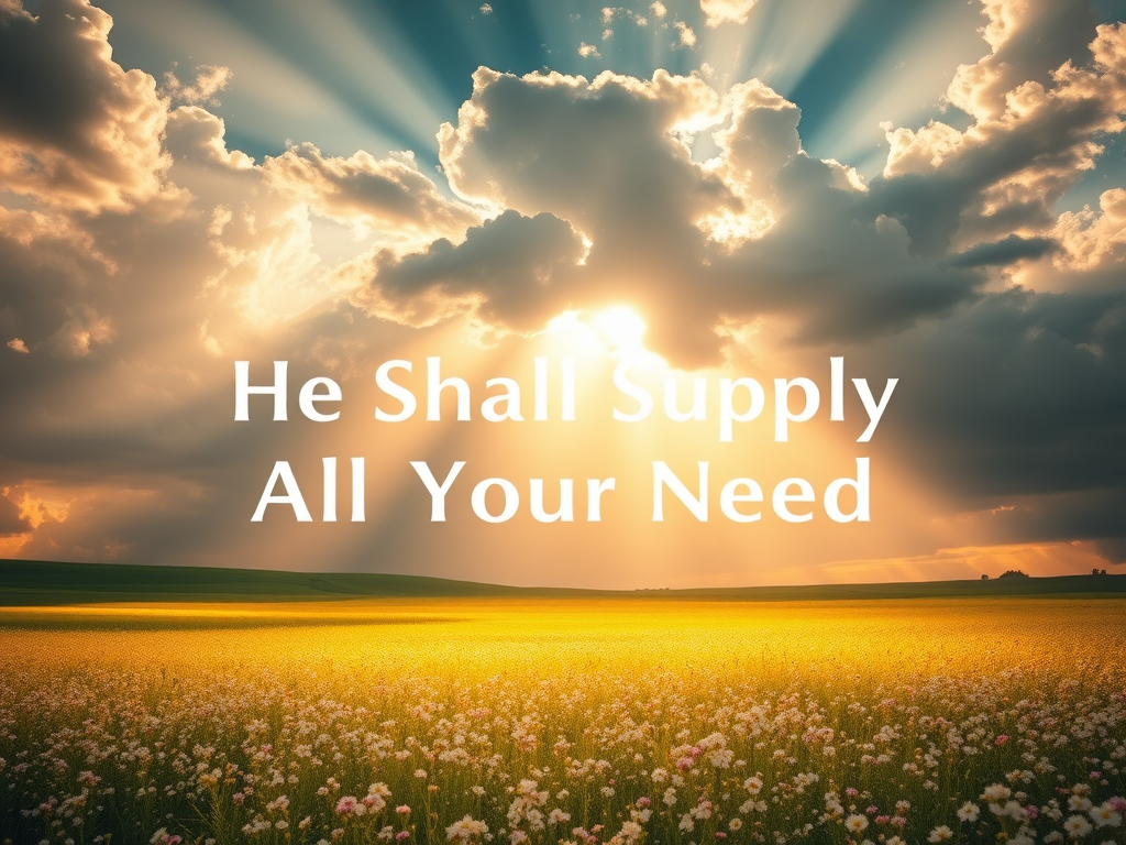 April 7–He Shall Supply All Your Need